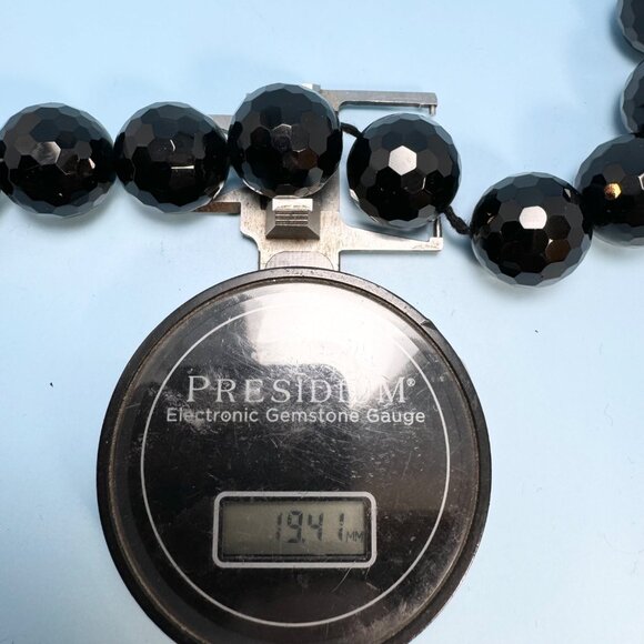 VTG Large Black Crystal Faceted 20mm Width Beads Loose Stones One Size - Picture 5 of 6